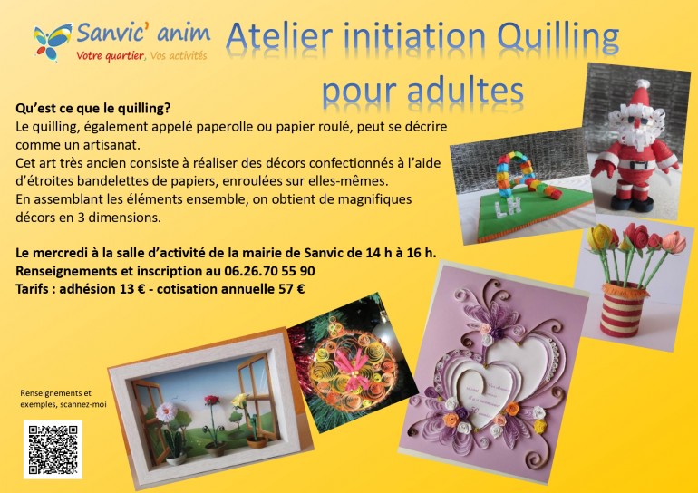 INITIATION QUILLING POUR ADULTES